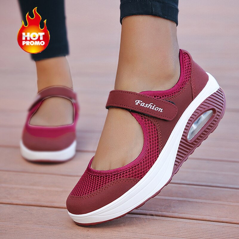 Woman Fashion Casual Women Sneakers Soft Women Vulcanize Sneakers Shoes Mesh Sneakers Off White Air Shoes Canvas Wedges Shoes