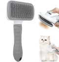 Cães e gatos felizes! Escova massageadora e removedora de pelos - Autolimpante