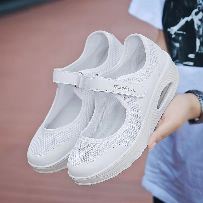 Woman Fashion Casual Women Sneakers Soft Women Vulcanize Sneakers Shoes Mesh Sneakers Off White Air Shoes Canvas Wedges Shoes