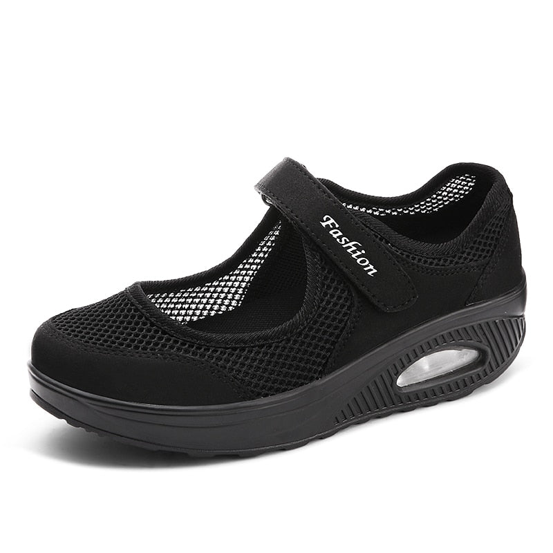 Woman Fashion Casual Women Sneakers Soft Women Vulcanize Sneakers Shoes Mesh Sneakers Off White Air Shoes Canvas Wedges Shoes