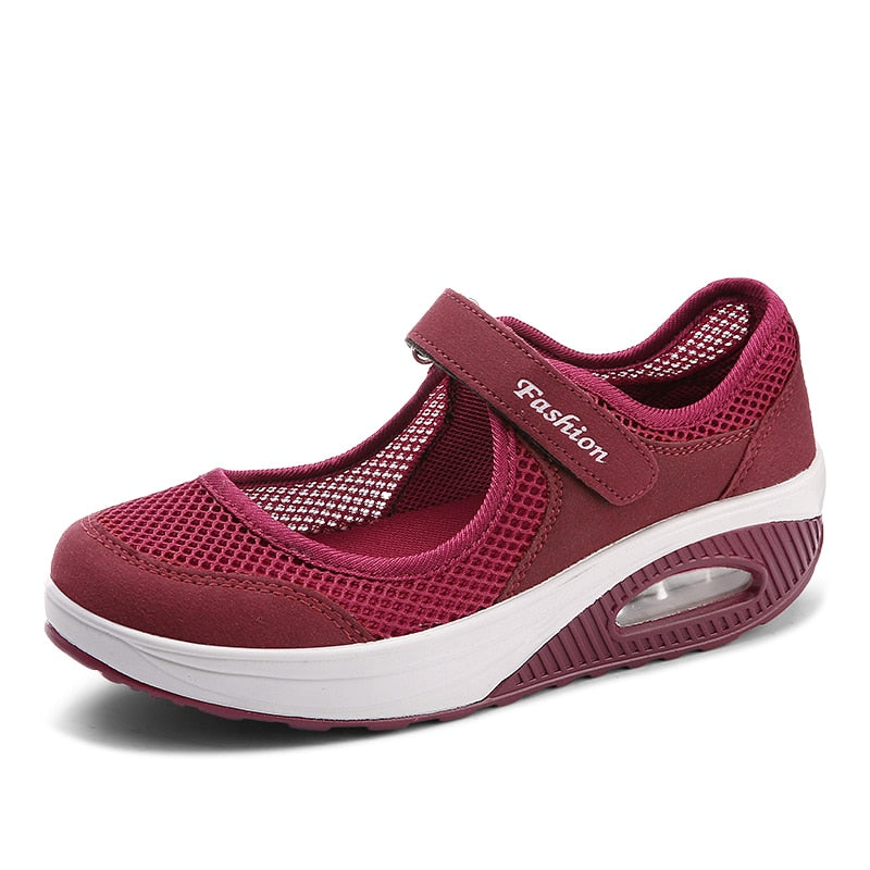 Woman Fashion Casual Women Sneakers Soft Women Vulcanize Sneakers Shoes Mesh Sneakers Off White Air Shoes Canvas Wedges Shoes