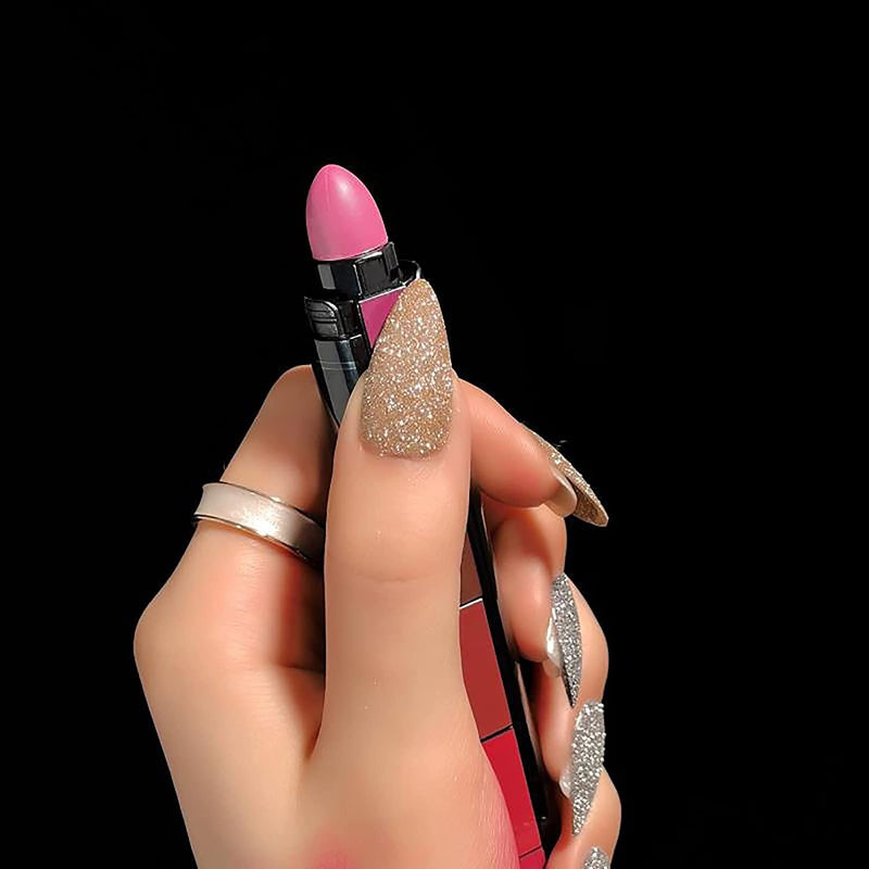 Butter Cream Texture Lip Gloss Non-Faded Long Lasting 5 Colors In 1 Lipstick Waterproof Matte Velvet Nude